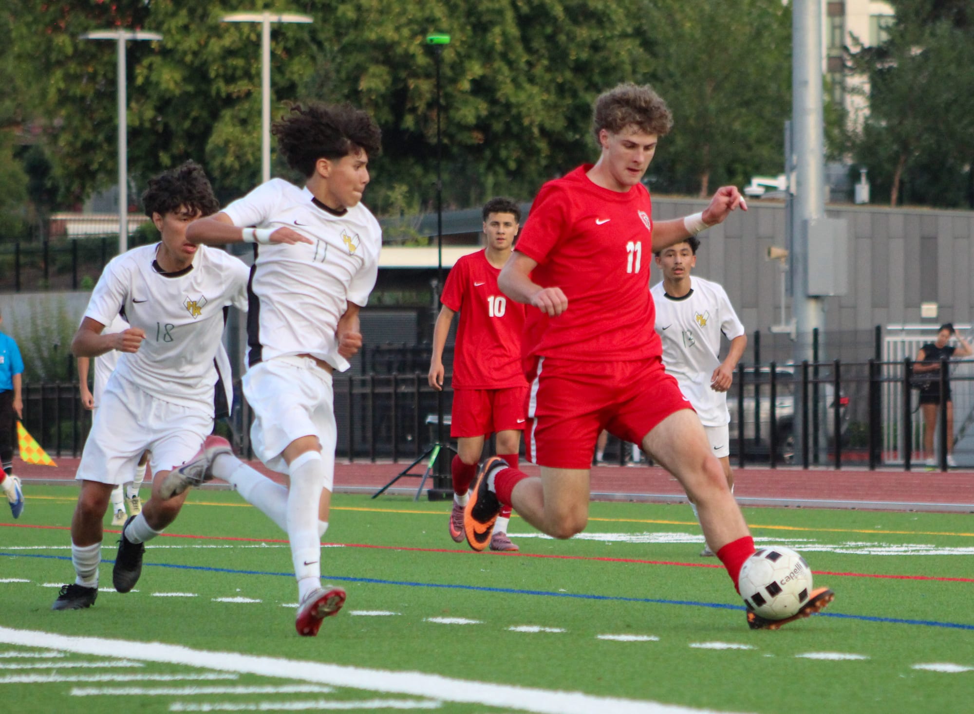 Lincoln boys soccer opens season with 7-0 blanking of Hood River Valley